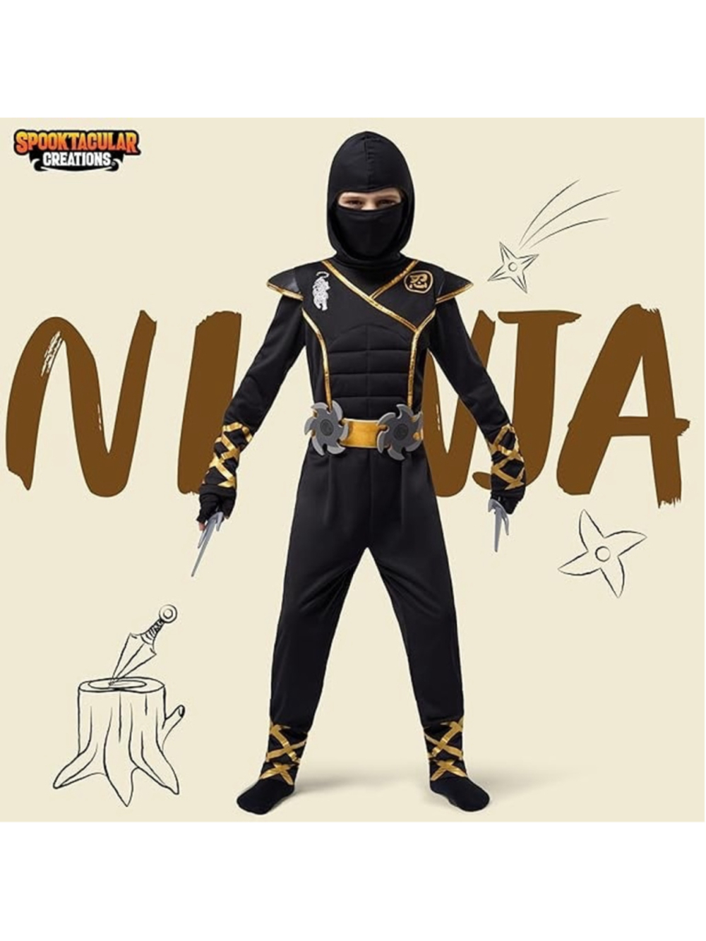 New Halloween Ninja Costume, Ninja Costume Kids